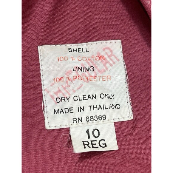 VTG London Towne Limits Trench Coat Women’s 10 Pink Double Breasted Lightweight - Picture 5 of 9